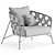 Bolle AP M TS Armchair: Modern Design Furnishing 3D model small image 3