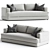 Elegant Hutton Omari Sofa Natural 3D model small image 1