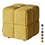 Colorful Contemporary Pouf: Klaum 3D model small image 2