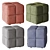Colorful Contemporary Pouf: Klaum 3D model small image 3