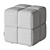 Colorful Contemporary Pouf: Klaum 3D model small image 4
