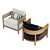  3D Balmain Lounge Chair Model 3D model small image 4