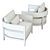  3D Balmain Lounge Chair Model 3D model small image 7