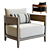  3D Balmain Lounge Chair Model 3D model small image 8