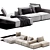 Modern Italian Design Westside Sofa 3D model small image 2