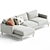 Bolia Veneda Chaise Lounge Sofa 3D model small image 2