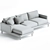 Bolia Veneda Chaise Lounge Sofa 3D model small image 3