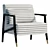 Leather Armchair with Armrests 81cm 3D model small image 1