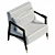 Leather Armchair with Armrests 81cm 3D model small image 5