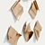 Golden Fluttering Pages Wall Decor 3D model small image 2