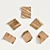 Golden Fluttering Pages Wall Decor 3D model small image 5