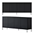 Elegant New Gravure Black Sideboard 3D model small image 1