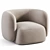 Sleek Domani Armchair by Performa 3D model small image 2
