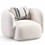 Sleek Domani Armchair by Performa 3D model small image 3