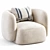 Sleek Domani Armchair by Performa 3D model small image 5