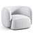 Sleek Domani Armchair by Performa 3D model small image 6