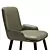 Modern Wing Chair in Leather 3D model small image 5