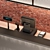 Brick Wall Reception Counter 3D model small image 3