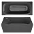 Elegant Gray Matte Acrylic Bathtub 3D model small image 1
