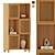 Sleek Beyla Display Cabinet 3D model small image 1