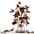 Autumn Maple Branches Glass Vase 3D model small image 2