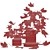 Autumn Maple Branches Glass Vase 3D model small image 6