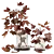Autumn Maple Branches Glass Vase 3D model small image 7