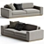 Elegance Personified: Sepia Sofa 3D model small image 1