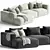 Modern Lavsit Corner Sofa Grant 3D model small image 1