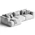 Modern Lavsit Corner Sofa Grant 3D model small image 3