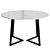 Elegant Black Marble Dining Table 3D model small image 3