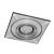Square Recessed LED Lights, IP20 3D model small image 7