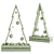 Handmade Wooden Christmas Tree Set 3D model small image 3