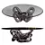 Resin Bracelet Coffee Table Glass 3D model small image 1