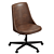 Sleek Leather Swivel Office Chair 3D model small image 3