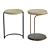 Bronze Patina Finish Mid-Century Side Table 3D model small image 3