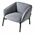 Elegant Undina Chair, 82x72.5x68 cm 3D model small image 4