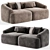 Modular Sofia 02 Corner Sofa 3D model small image 1