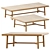 Elegant Ukiyo Low Table by Tribu 3D model small image 1