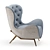 Volpi Marion Modern Armchair 3D model small image 2