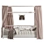 Kids Montessori Bed 413, Two Color Options 3D model small image 3