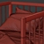 Kids Montessori Bed 413, Two Color Options 3D model small image 4