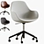 Brown Faux Leather Desk Chair 3D model small image 7