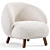 Plush Teddy Lounge Chair Furnishings 3D model small image 1