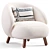 Plush Teddy Lounge Chair Furnishings 3D model small image 2