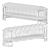 Stylish PIANCA PALU Bench 3D model small image 2