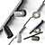 Sleek Aluminum Track-light Fixture 3D model small image 1