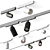 Sleek Aluminum Track-light Fixture 3D model small image 2