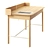 Modern Oak Desk Model Set 3D model small image 2