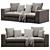 Powell Modern Sofa Set, 215cm 3D model small image 2